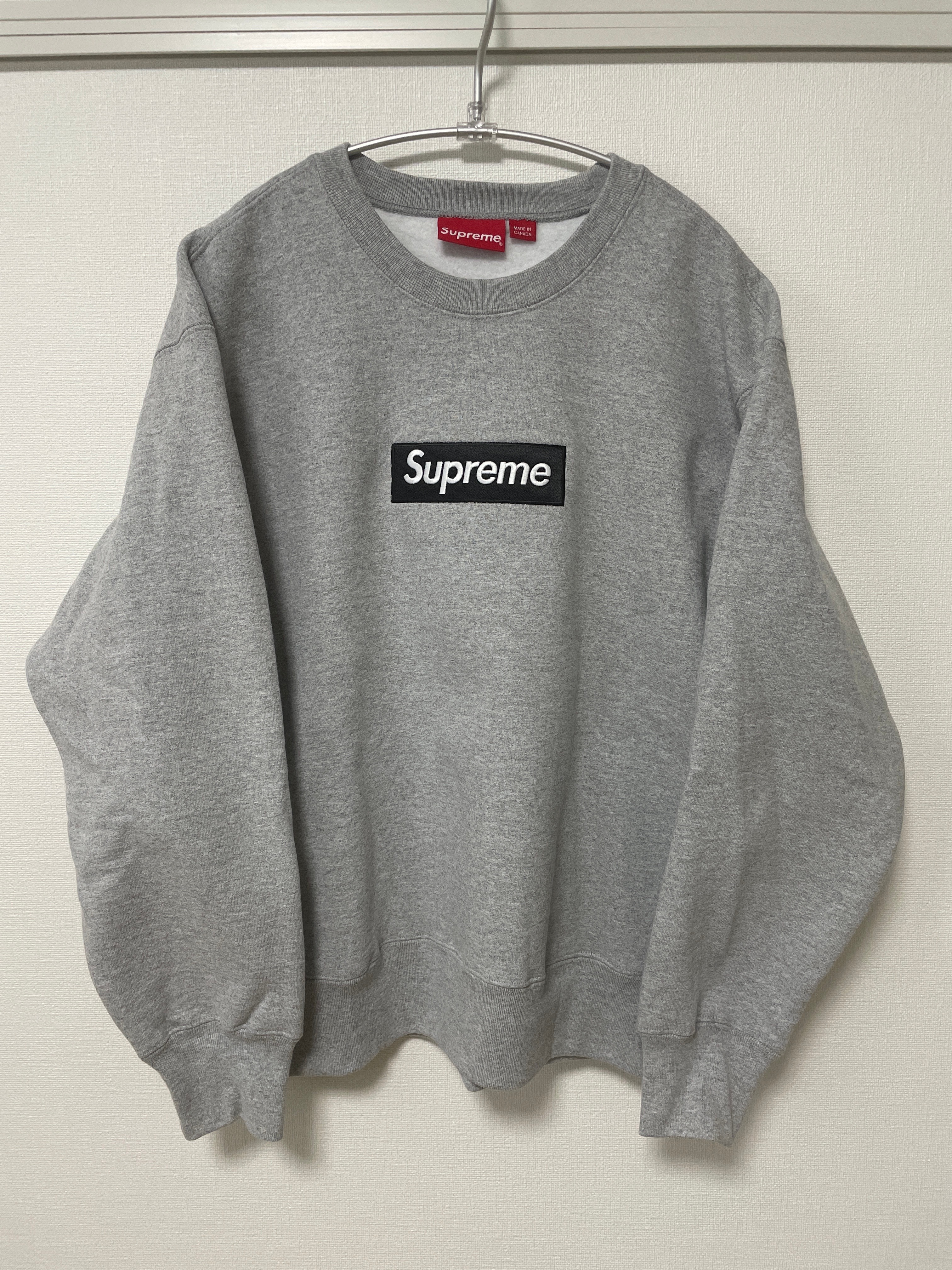 Supreme Box Logo Crewneck "Heather Grey" (22FW)