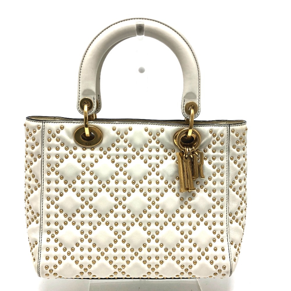 ディオール Dior トートバッグ M0579CVNZ030ETF カナージュ カバン レディディオール Ladydior ハンドバッグ レザー ホワイト