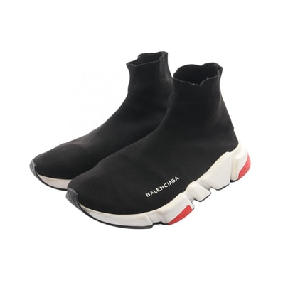 バレンシアガ BALENCIAGA Speed Trainer スピードトレーナー スリッポン スニーカー 靴 ファブリック メンズ ブラック系 【中古】