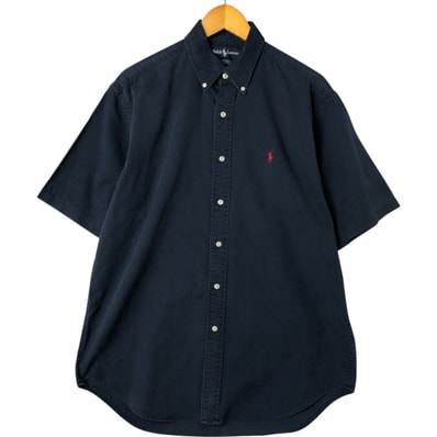 古着 ラルフローレン Ralph Lauren BLAIRE 半袖 ボタンダウンシャツ メンズM相当/eaa551142