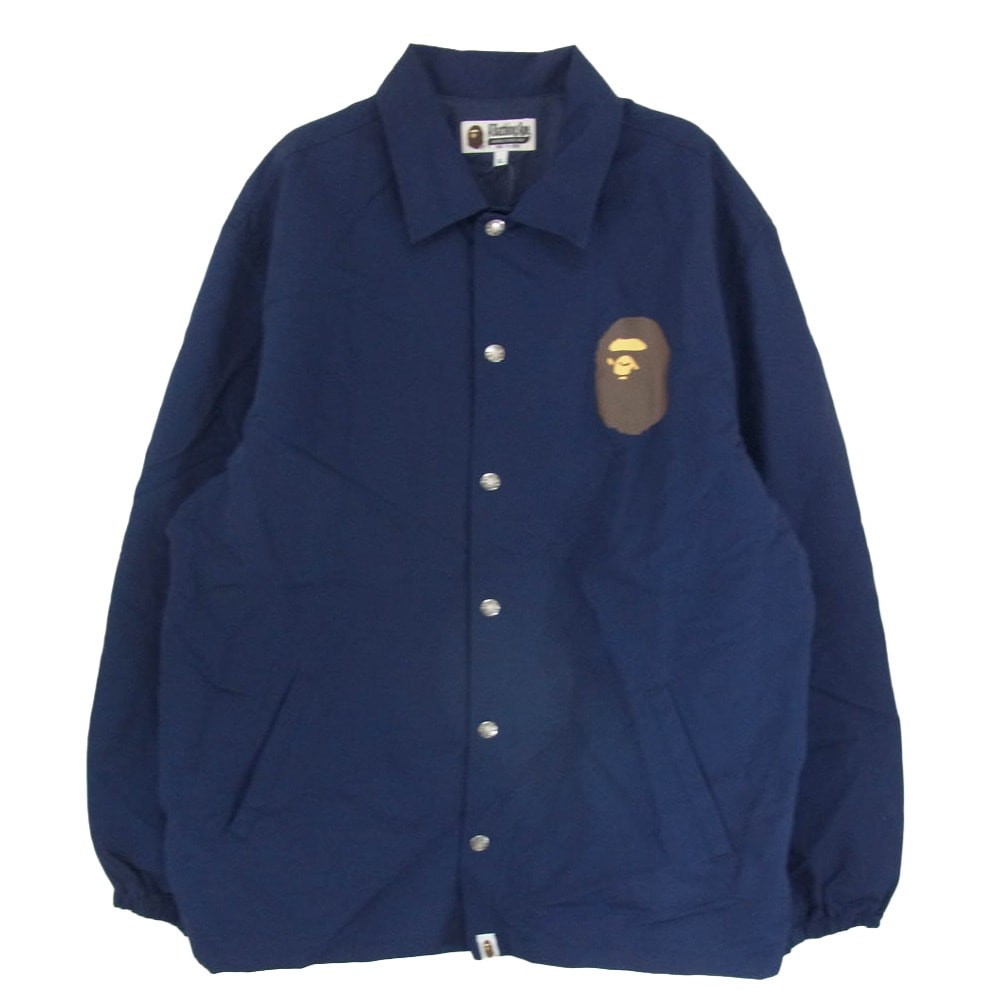 A BATHING APE アベイシングエイプ ジャケット 23SS 001GDJ201002H Happy New Year Mens Classic Jacket バックプリント ナイロン コーチジャケット ネイビー系 XL【中古】