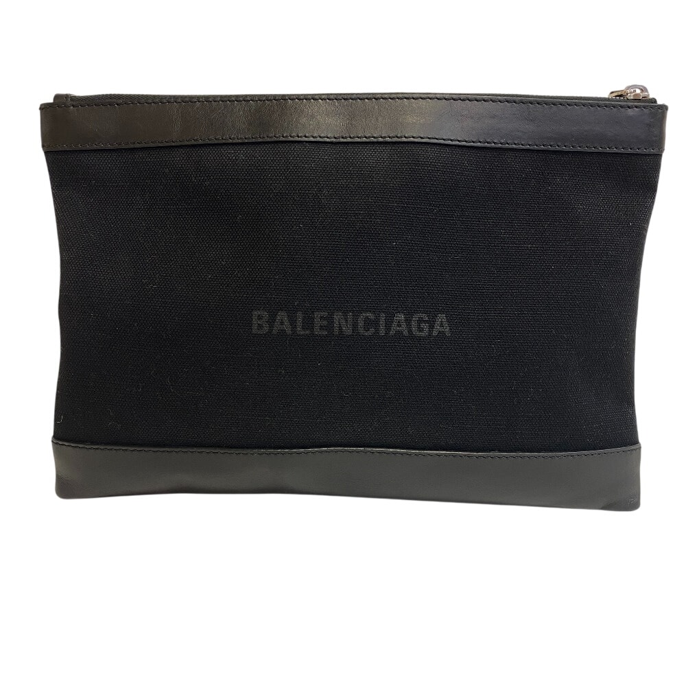 バレンシアガ BALENCIAGA クラッチバッグ ネイビークリップM 373834 ブラック