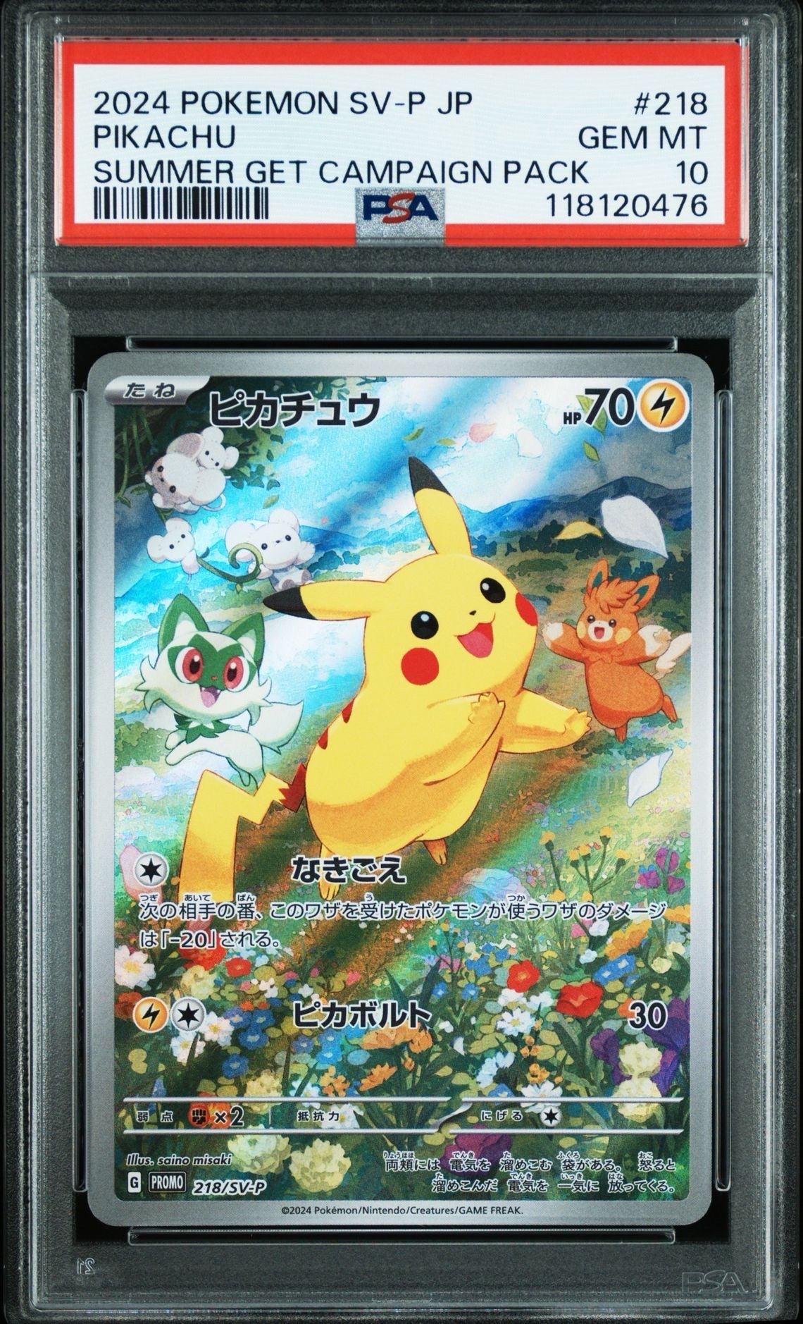 ピカチュウ P [SV-P 218](プロモカードパック「ポケカの夏がキタ!プロモカードGetキャンペーン!」)