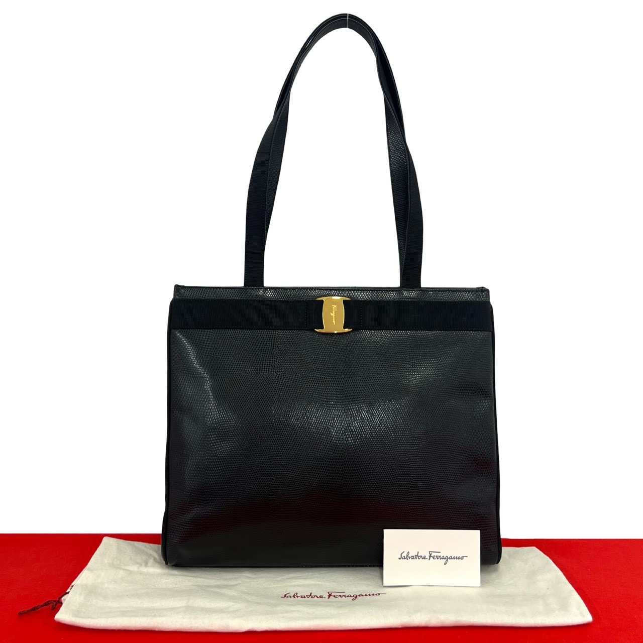 美品♡フェラガモ♡ヴァラ♡リザード♡ショルダーバッグ ✨美品 