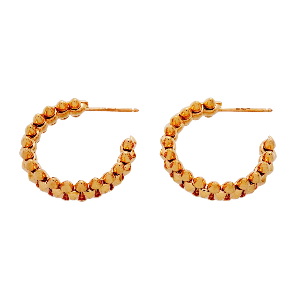 ★SALE【6jhb0154】カルティエ ピアス クラッシュ/フープ スモール K18PG ピンクゴールド【中古】レディース