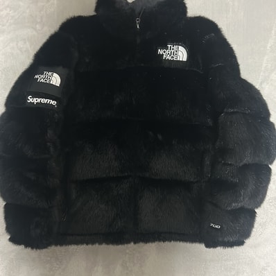 Supreme x The North Face Faux Fur Nuptse Jacket "Black"
