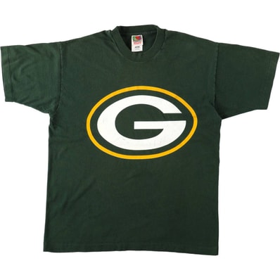 古着 90年代 フルーツオブザルーム FRUIT OF THE LOOM NFL GREEN BAY PACKERS グリーンベイパッカーズ スポーツプリントTシャツ USA製 メンズL相当 ヴィンテージ/eaa666645