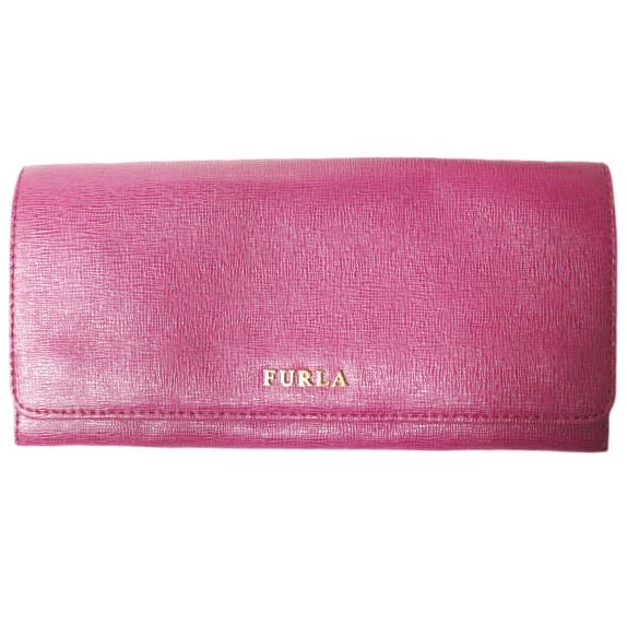 新品 FURLA フルラ BABYLON 二つ折りロングウォレット 00755160 パープル 長財布 バビロン g12596
