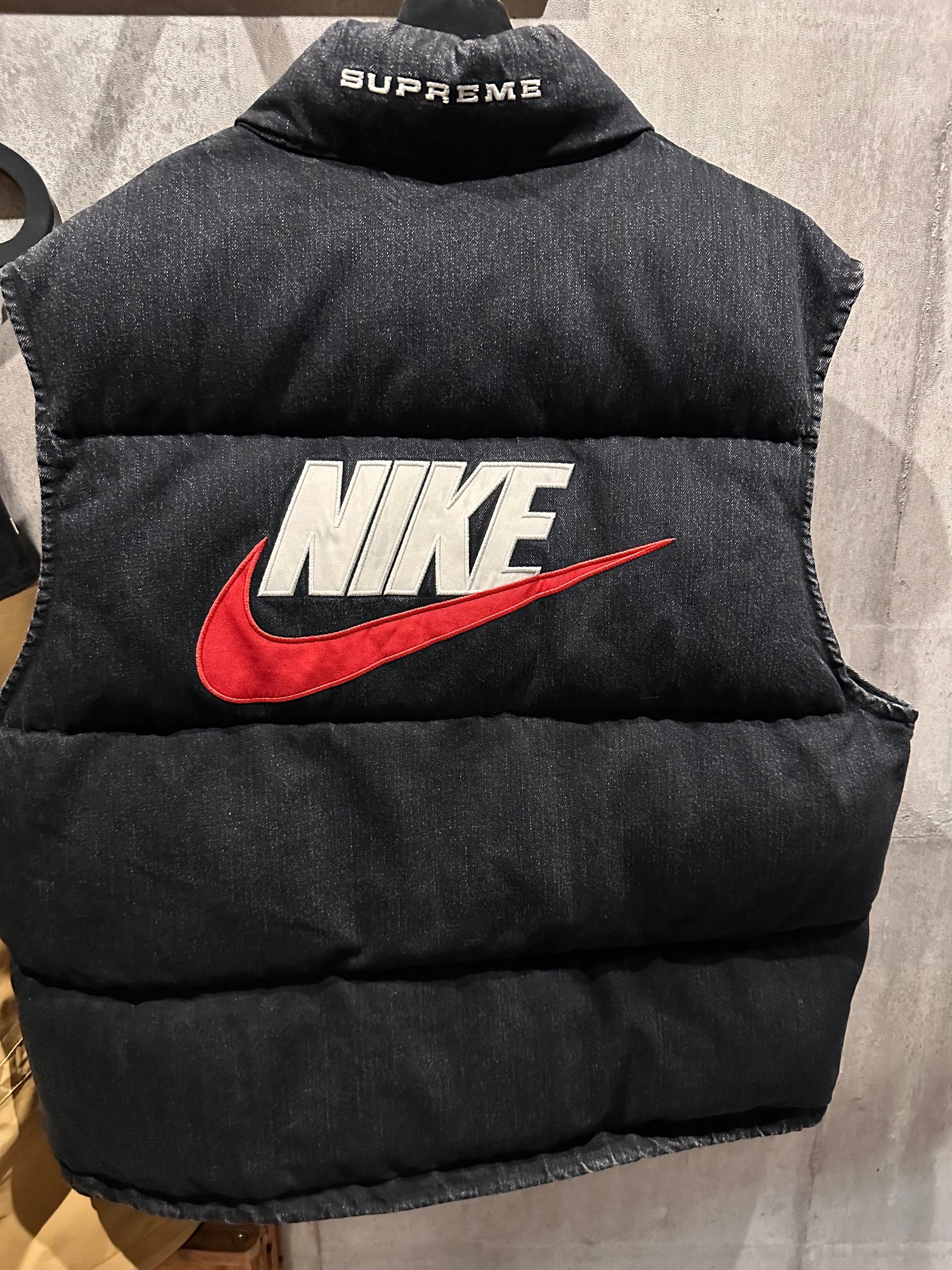 Supreme x Nike Denim Puffer Vest "Black"