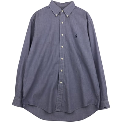 古着 ラルフローレン Ralph Lauren YARMOUTH ギンガムチェック 長袖 ボタンダウンチェックシャツ メンズL相当/eaa629071