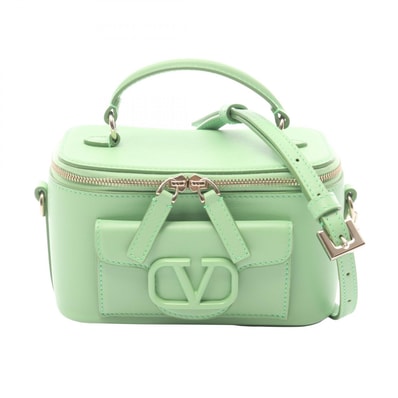 ヴァレンティノ・ガラヴァーニ Valentino Garavani Vロゴ ハンドバッグ バッグ レザー レディース グリーン系 【中古】