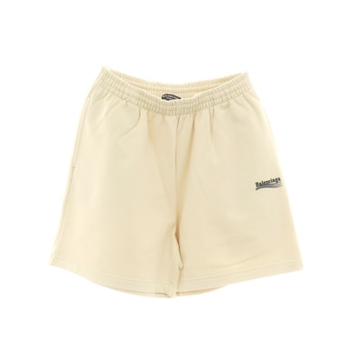 【中古】バレンシアガ BALENCIAGA コットン スウェット ショートパンツ ライトベージュ【サイズXS】【メンズ】