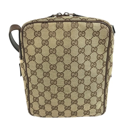 グッチ GUCCI GG ロゴ 総柄 03136 カバン 肩掛け ショルダーバッグ GGキャンバス/レザー ベージュ