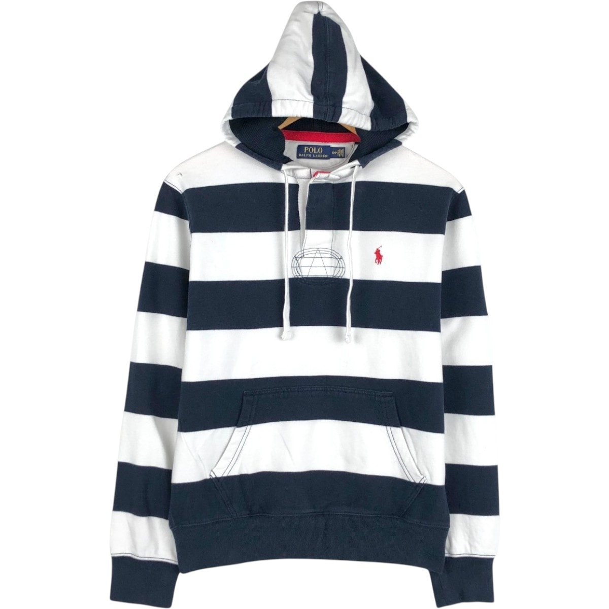 古着 ラルフローレン Ralph Lauren POLO RALPH LAUREN ボーダー柄 スウェットプルオーバーパーカー メンズS相当/eaa673529