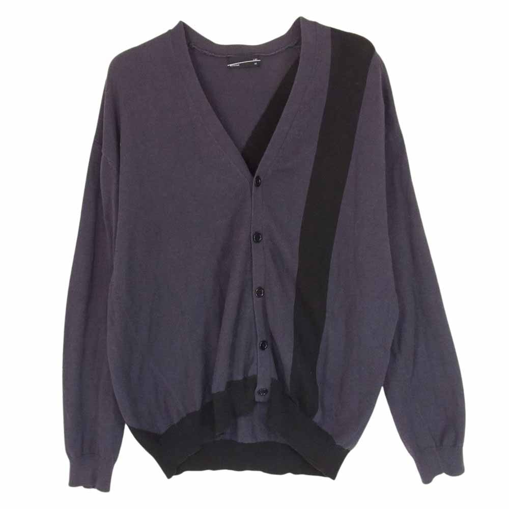 LAD MUSICIAN ラッドミュージシャン カーディガン ND2110-008 コットン ライン カーディガン ネイビー系 44【中古】