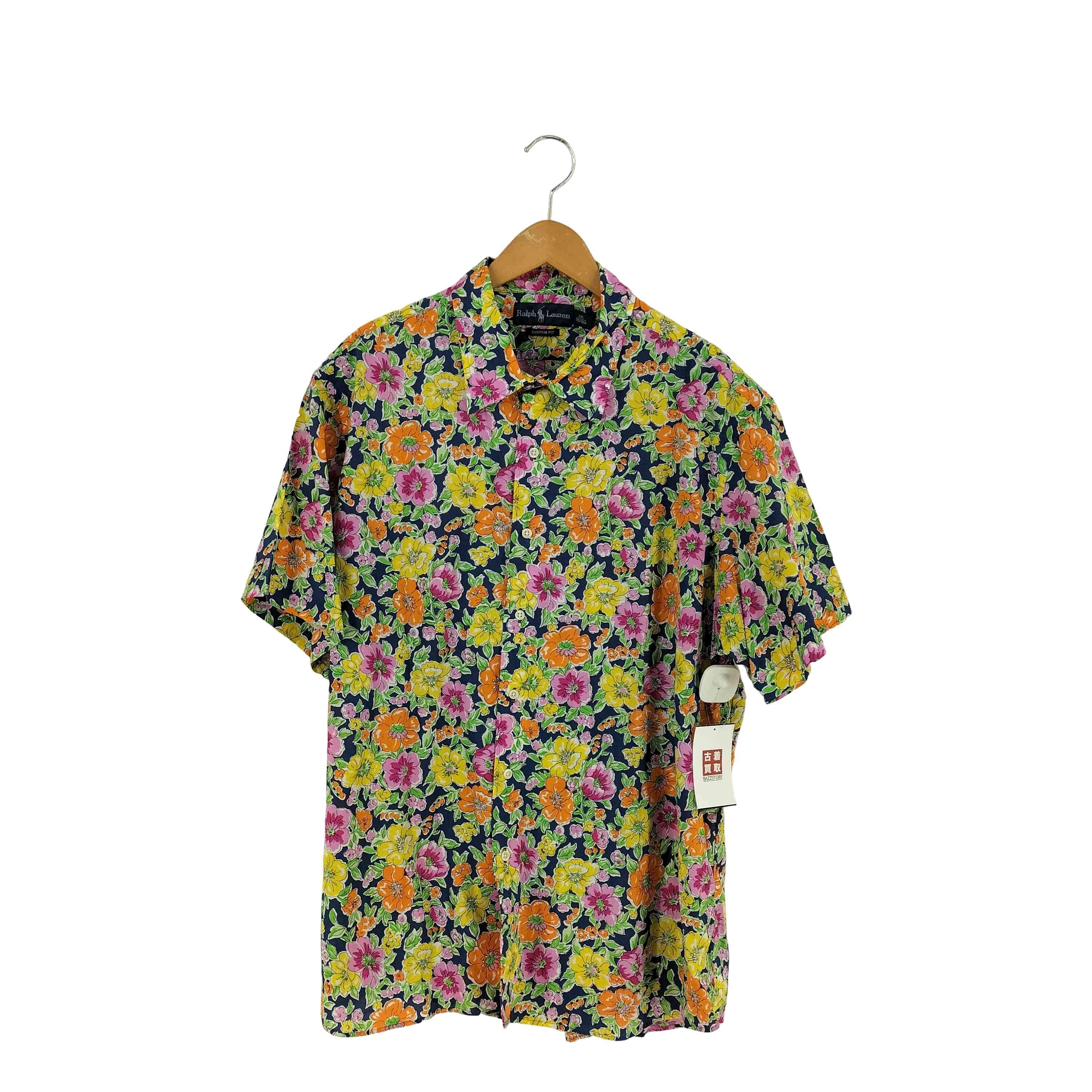 CUSTOM FIT フローラル柄 S/Sシャツ【1141698728148】