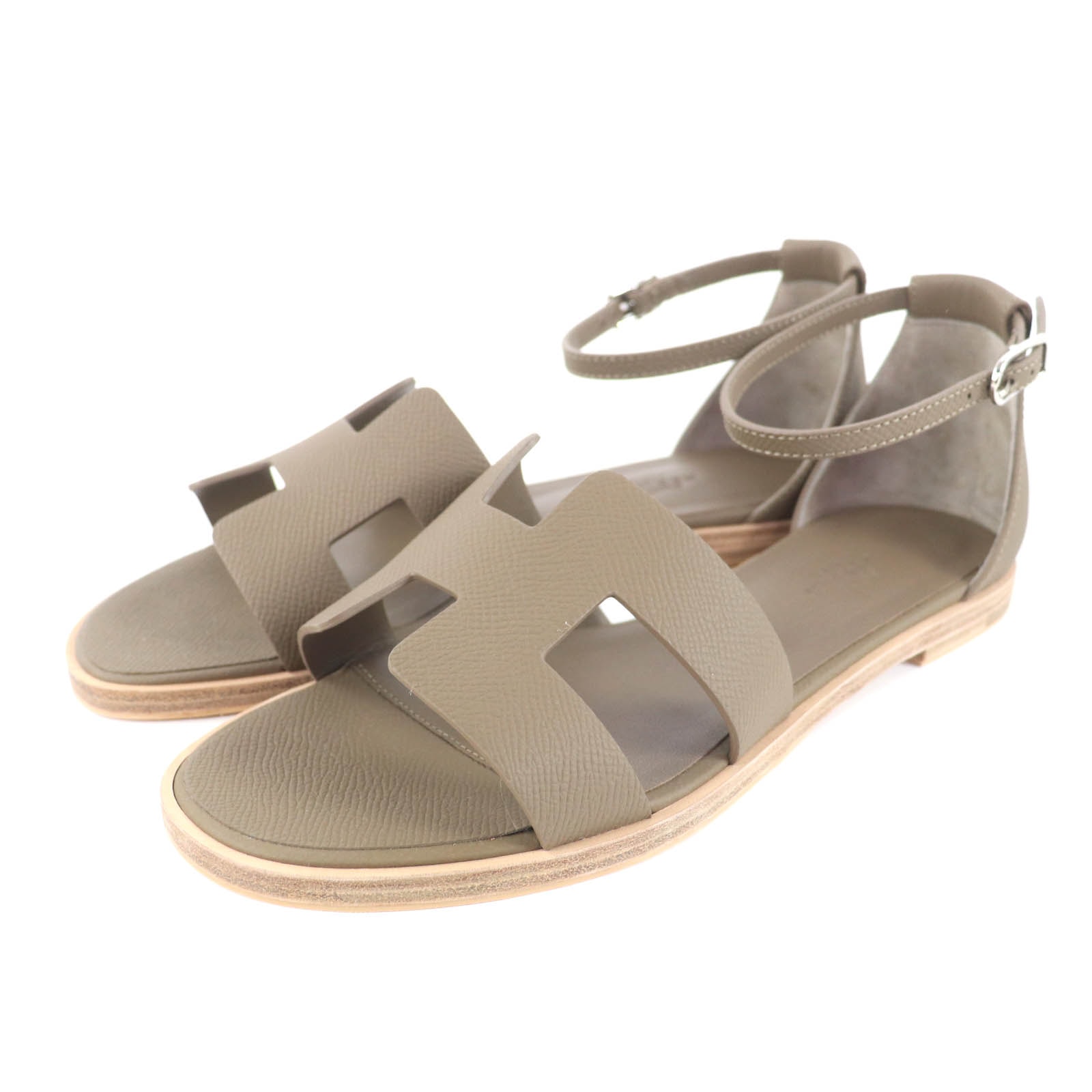 極美品 エルメス サンダル サントリーニ レディース 38