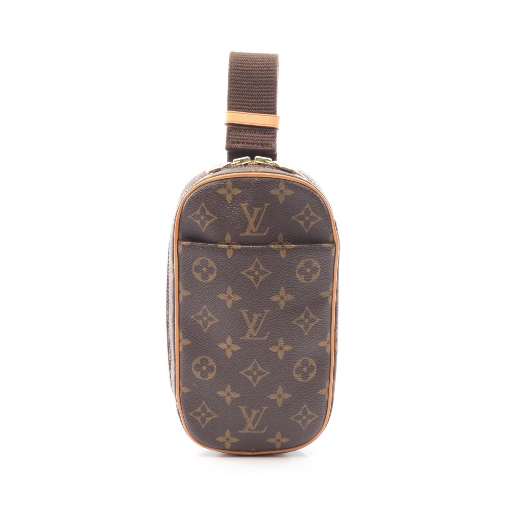 ルイ・ヴィトン LOUIS VUITTON ポシェットガンジュ ウエストバッグ ボディバッグ バッグ PVCコーティングキャンバス レザー モノグラム メンズ レディース ブラウン系 M51870 【中古】