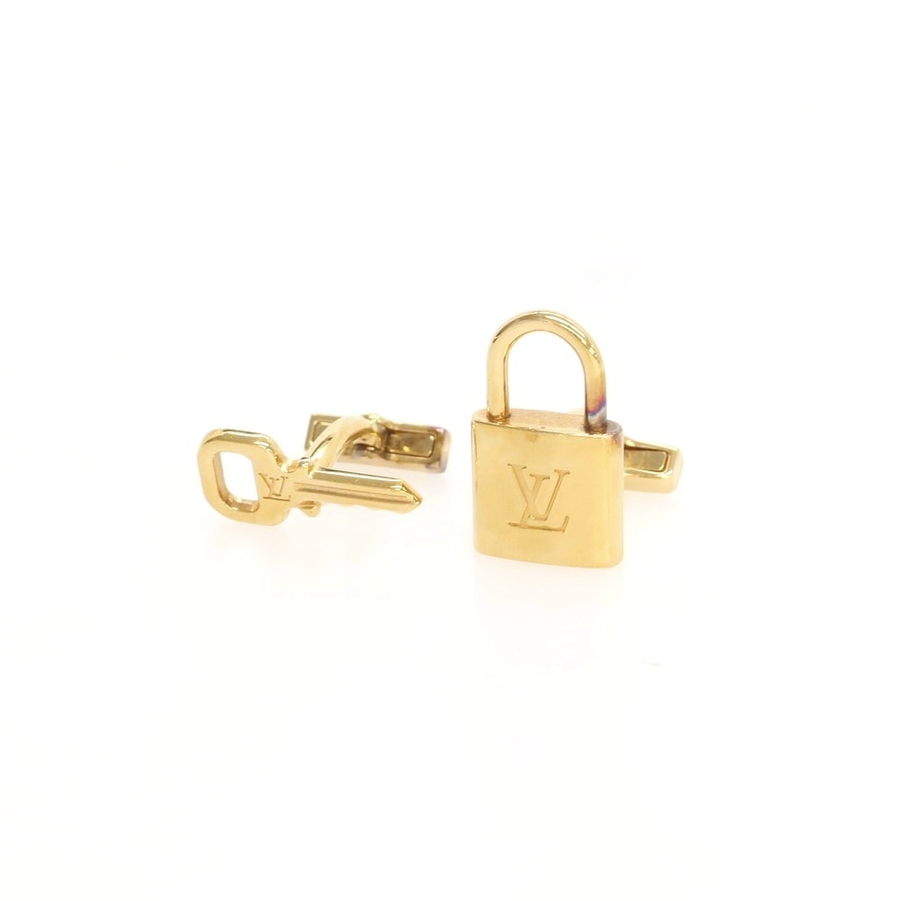 【中古】ルイ ヴィトン LOUIS VUITTON キー カデナ カフリンクス カフス ゴールド【メンズ】