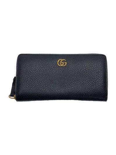 GUCCI Leather Zip Around Wallet "Black"