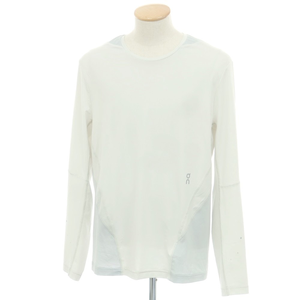 【中古】オン On × POST ARCHIVE FACTION ストレッチ ポリエステル 長袖Tシャツ ペールグリーンxライトグレー【サイズS】【メンズ】