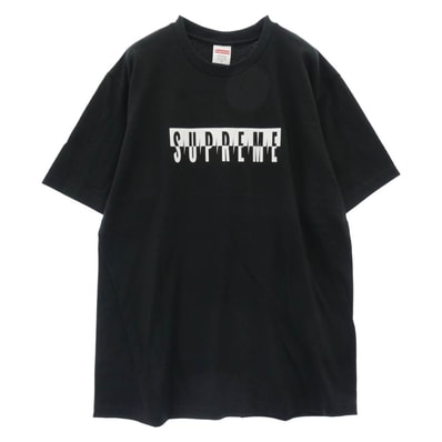 Supreme シュプリーム Tシャツ 25AW Split Tee スプリット Tシャツ ロゴ プリント 半袖 カットソー ブラック系 M【新古品】【未使用】【中古】