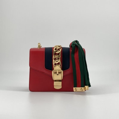GUCCI(グッチ) シルヴィ 431666 ショルダーバッグ レッド×ネイビー