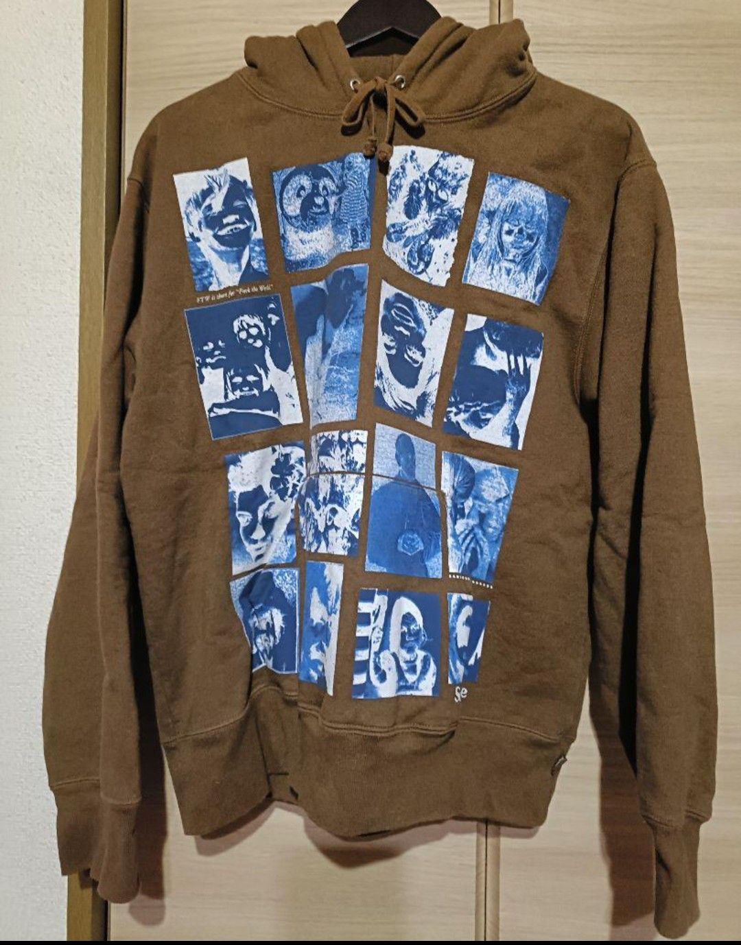 Supreme Collage Grid Hooded Sweatshirt "Brown"