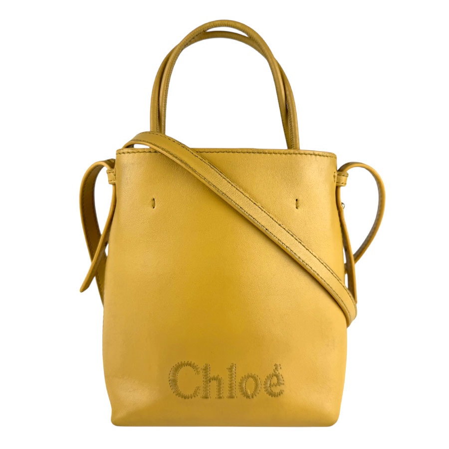 クロエ Chloe ハンドバッグ ショルダーバッグ レザー イエロー系 レディース【中古】 z7817