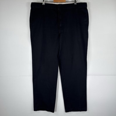 古着 ディッキーズ Dickies ワークパンツ ストレート 作業着 大きいサイズ 874 オリジナルフィット ワンポイント w44 L32 ブラック メンズ