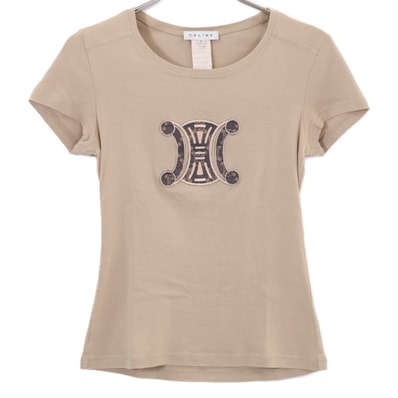 セリーヌ トリオンフ 刺繍ロゴ ヴィンテージ Tシャツ M