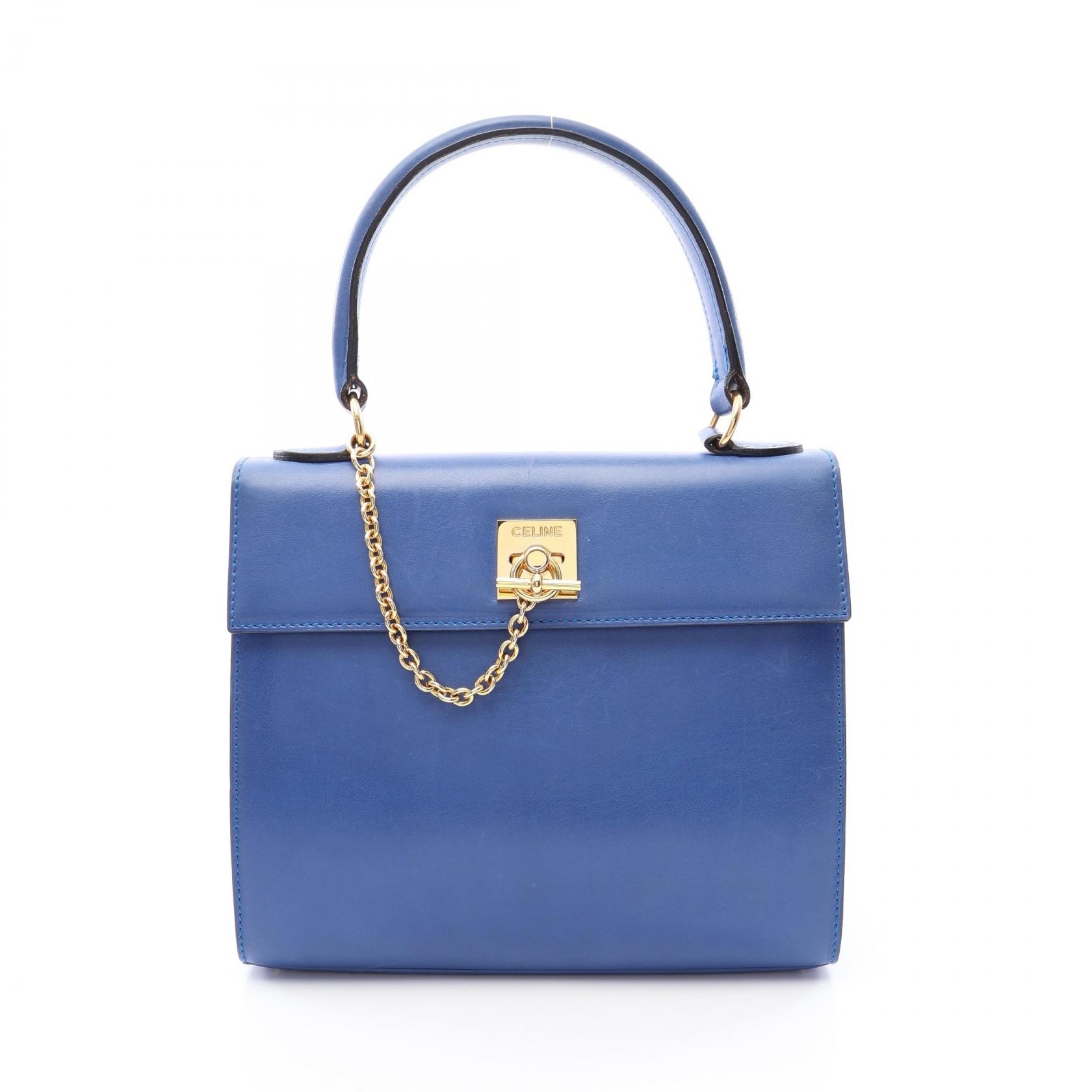 セリーヌ CELINE ハンドバッグ バッグ レザー レディース ブルー系 【中古】