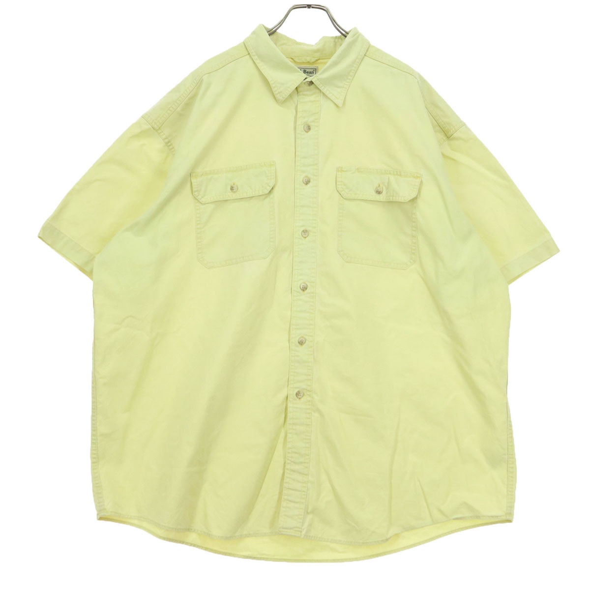 L.L.Bean エルエルビーン 半袖 コットンシャツ XXL イエロー