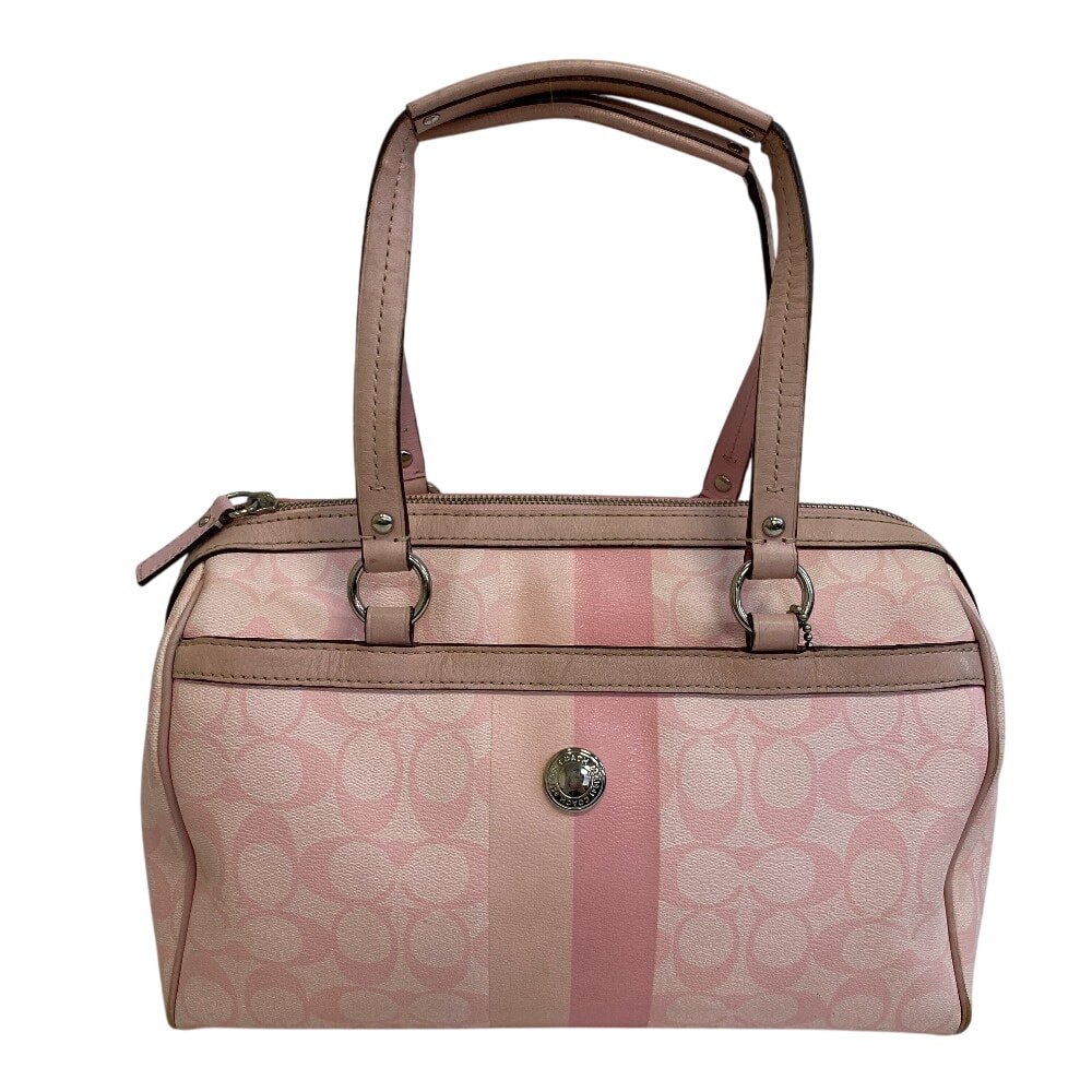 コーチ COACH ミニボストンバッグ シグネチャー ハンド F14478 ピンク