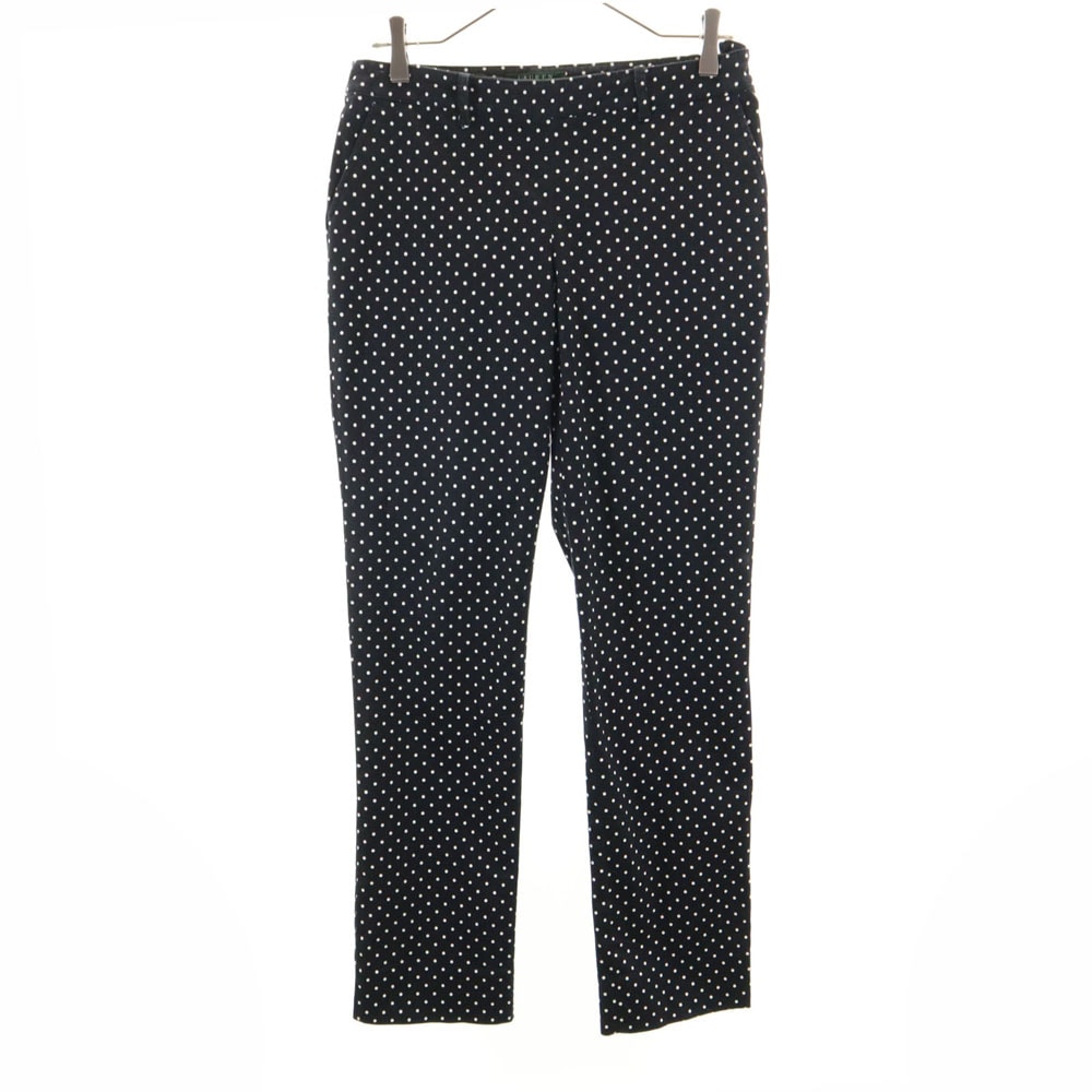 LAUREN RALPH LAUREN ローレンラルフローレン ドット ロングパンツ 4 ブラック系 サイドジップ