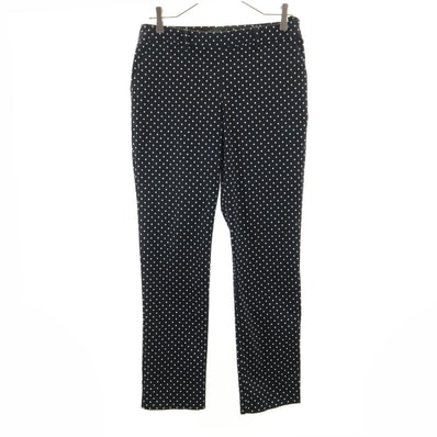 LAUREN RALPH LAUREN ローレンラルフローレン ドット ロングパンツ 4 ブラック系 サイドジップ