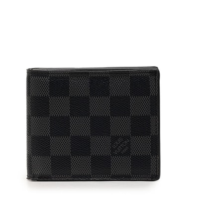 ルイ ヴィトン ダミエ グラフィット ポルトフォイユ アメリゴ NM 二つ折り財布 N60053 ブラック PVC レザー メンズ LOUIS VUITTON 【中古】