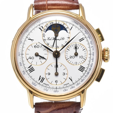 タグホイヤー TAG HEUER 188.505 エドワードホイヤー ホワイト 手巻き メンズ 良品 腕時計 L#147005