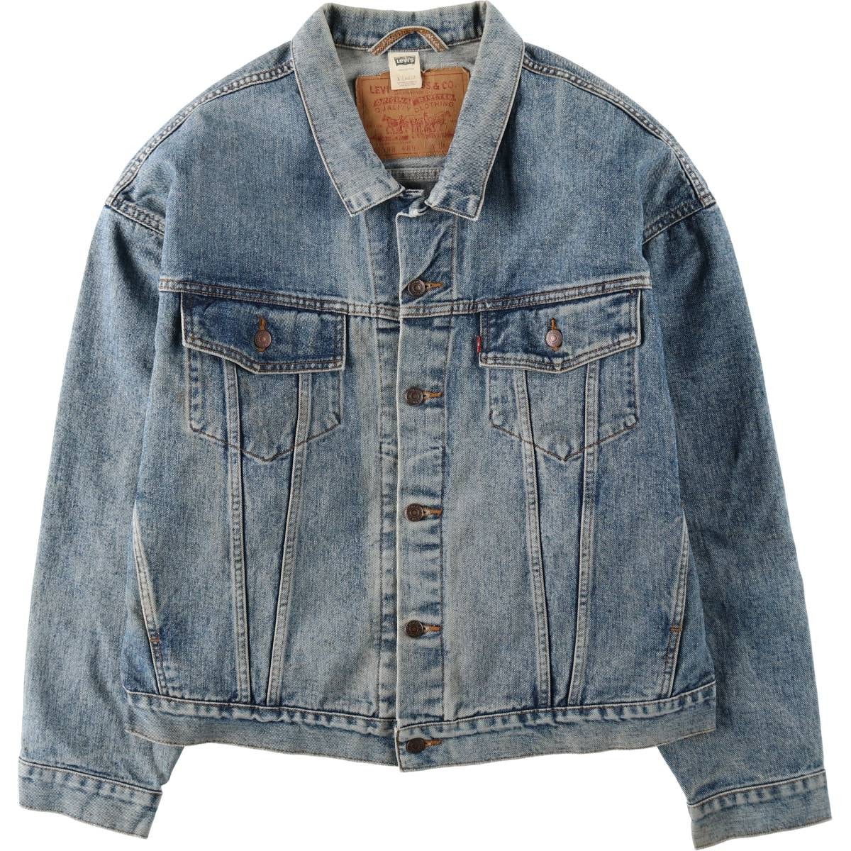 古着 90年代 リーバイス Levi's 70598-4891 デカパッチ デニムジャケット Gジャン メンズXL相当 ヴィンテージ/eaa632522