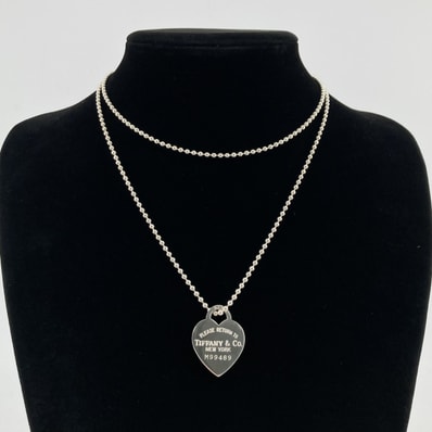 TIFFANY&Co.(ティファニー) リターントゥハートタグ ボールチェーン Ag925 ネックレス 22.68g シルバー