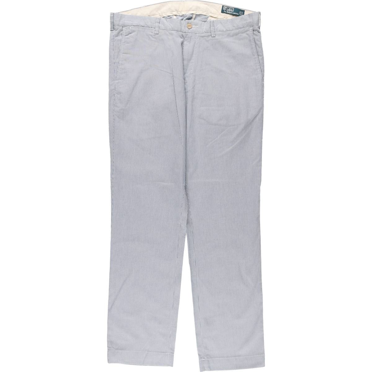 古着 ラルフローレン Ralph Lauren POLO by Ralph Lauren ストライプ柄 コットン スラックスパンツ メンズw37相当/eaa582702
