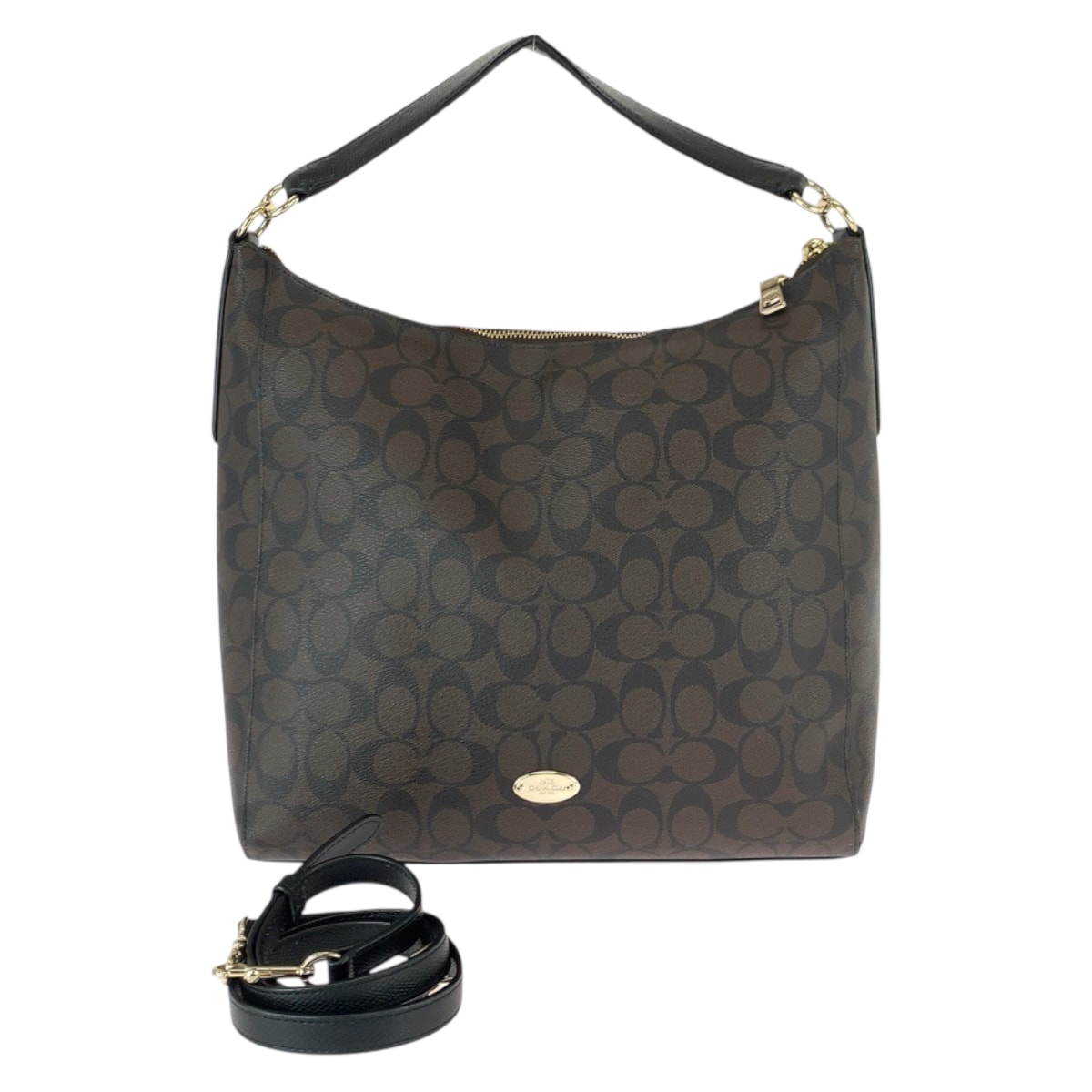 COACH コーチ シグネチャー ブラウン ゴールド金具 PVC F34910 ショルダーバッグ ハンドバッグ レディース 600430 【中古】 B (目立った傷や汚れなし)】COACH コーチ シグネチャー ブラウン