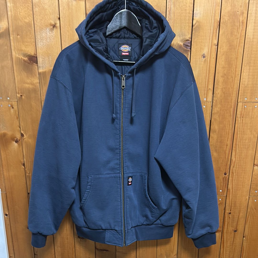 Supreme x Dickies Quilted Lined Zip Up Hooded Sweatshirt "Navy"