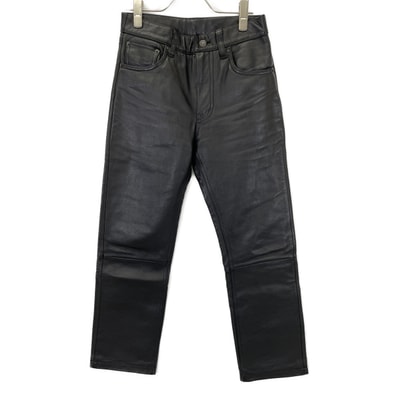 リーバイス 99年製 ブラック レザー バイカーパンツ 28×33