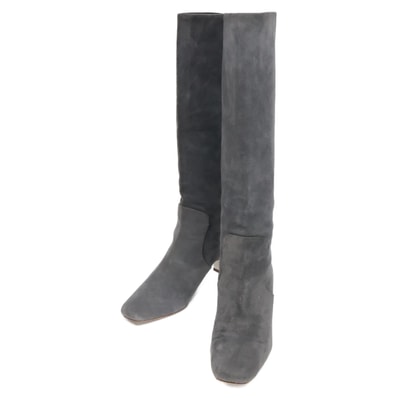 ミュウミュウ ビジューヒール スエード ロングブーツ/ 35 1/2