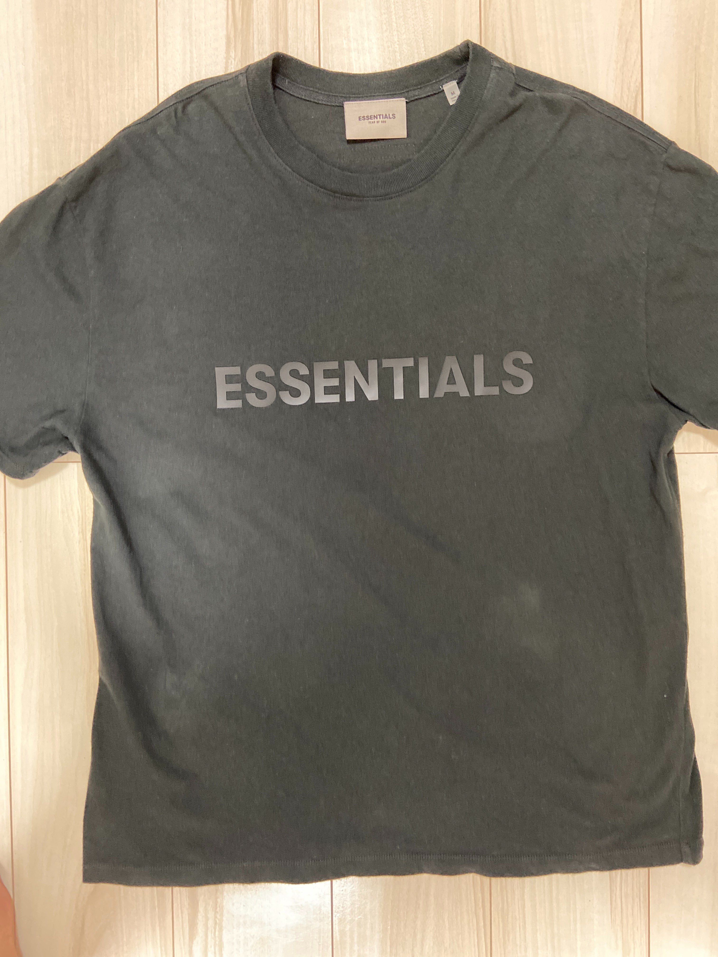 FEAR OF GOD ESSENTIALS 3D Silicon Applique Boxy T-Shirt "Black"