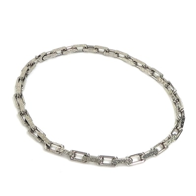 ルイ ヴィトン LOUIS VUITTON ネックレス モノグラム コリエ チェーン メタル シルバー メンズ【中古】 h32168a