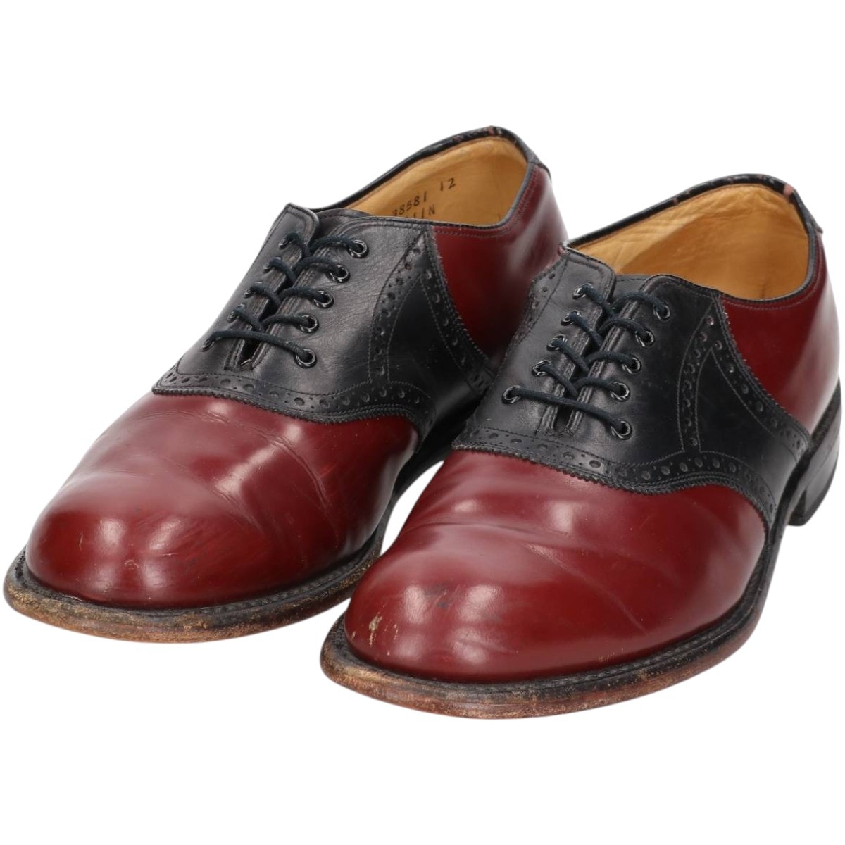 古着 ジョンストンアンドマーフィー JOHNSTON&MURPHY ARISTOCRAFT アリストクラフト ツートン サドルシューズ USA製 10D メンズ28.0cm相当/saa014753