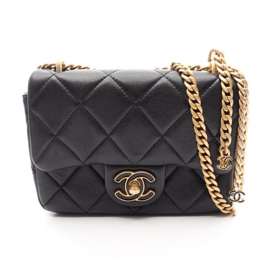 シャネル CHANEL マトラッセ ショルダーバッグ バッグ ラムスキン(羊革) レディース ブラック系 AS3113 【中古】