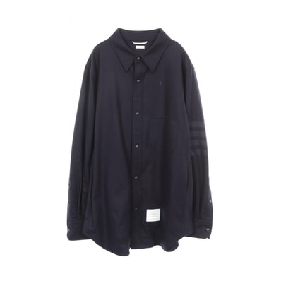 トムブラウン THOM BROWNE シャツ ブルゾン 衣料品 アウター ウール メンズ ネイビー系 【中古】